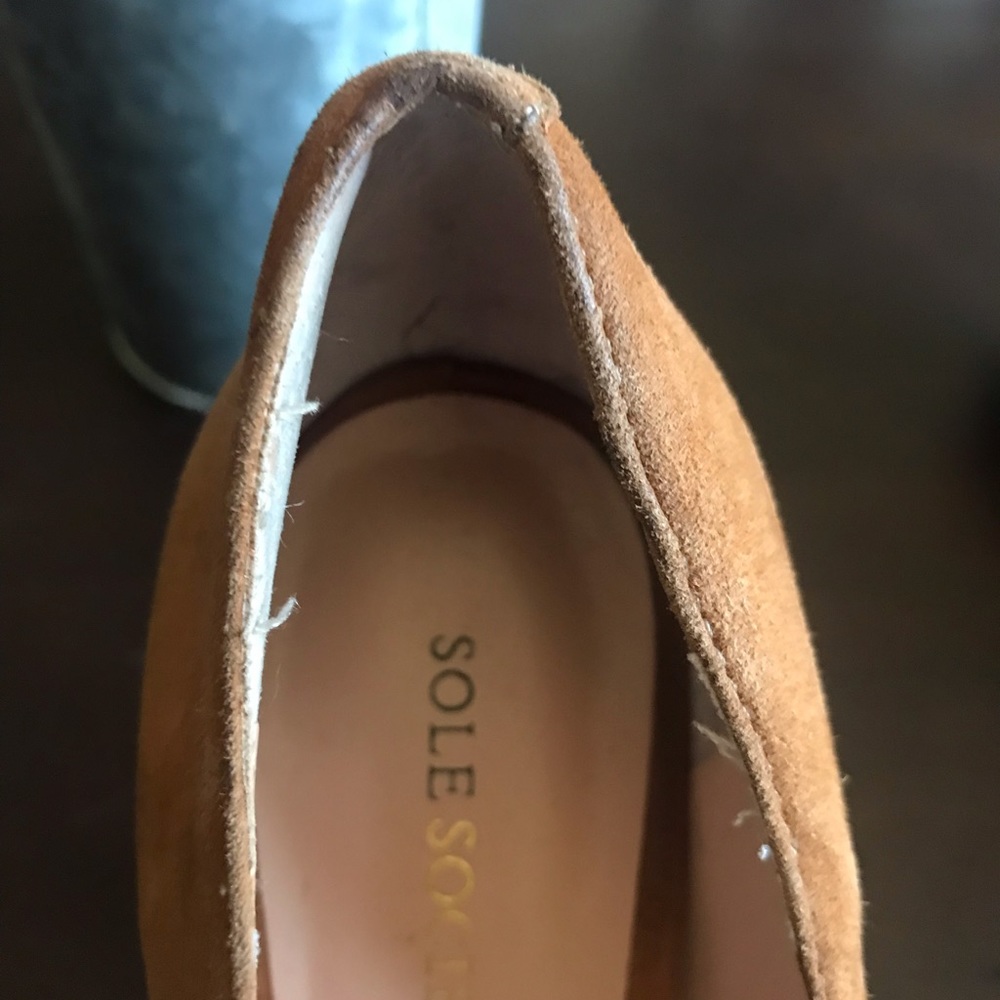 Sole Society Bow tie heels - cognac color - Picture 4 of 5